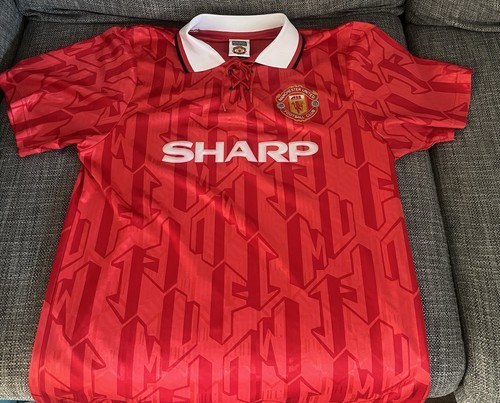 Man utd retro - shirt, l